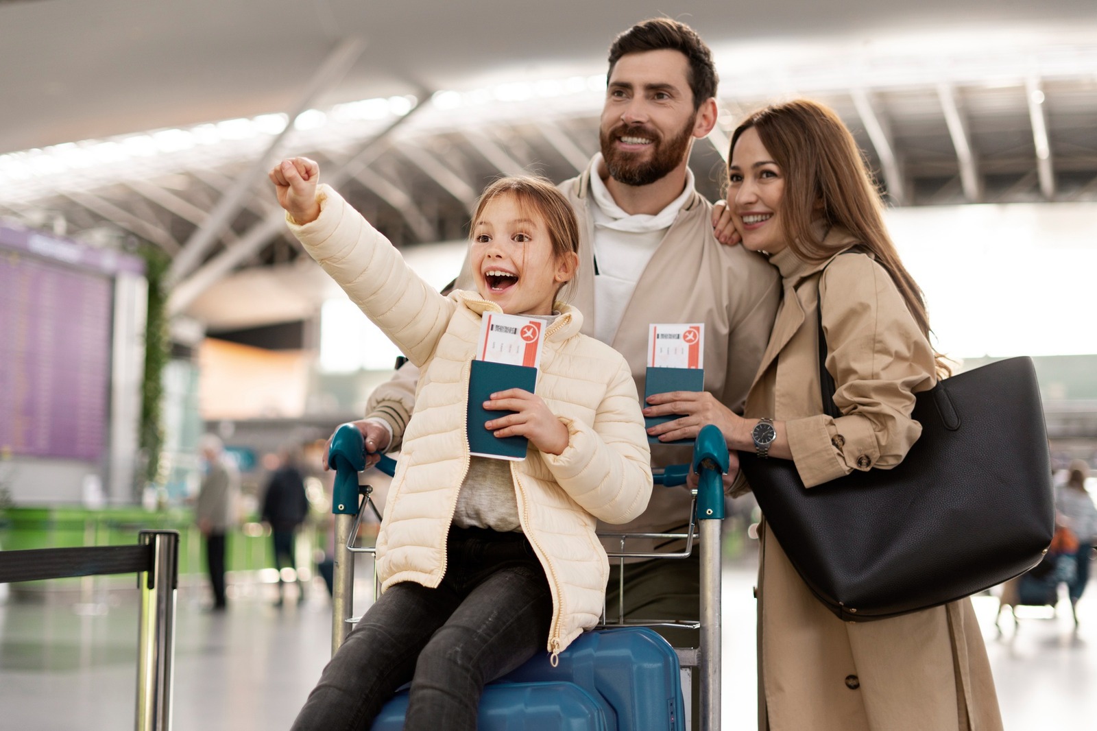family pics at airport