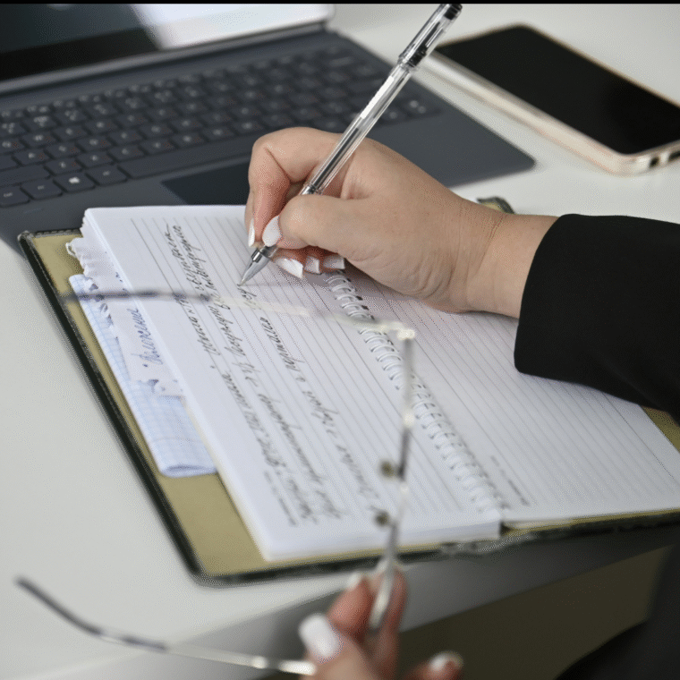 person signing document